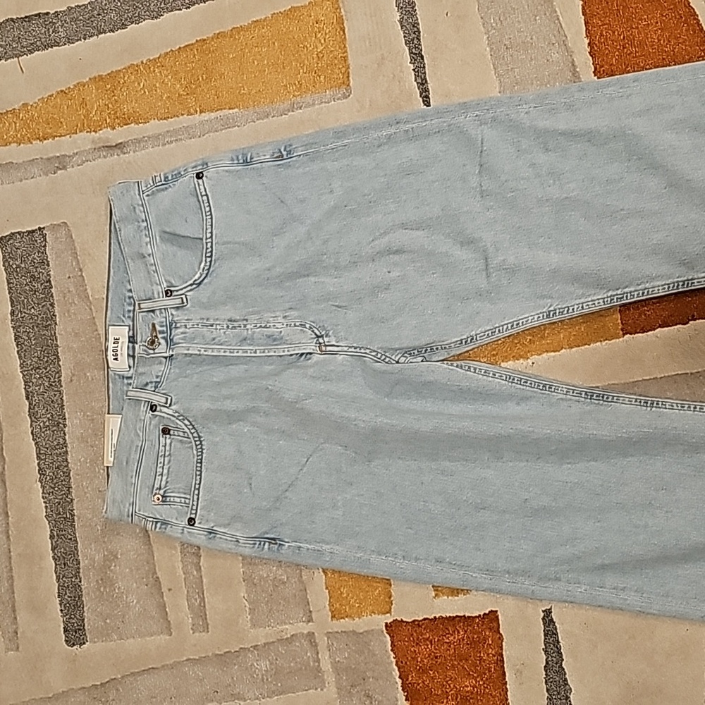 NWT Agolde 90's crop mid loose straight jeans in pivot - Picture 4 of 9